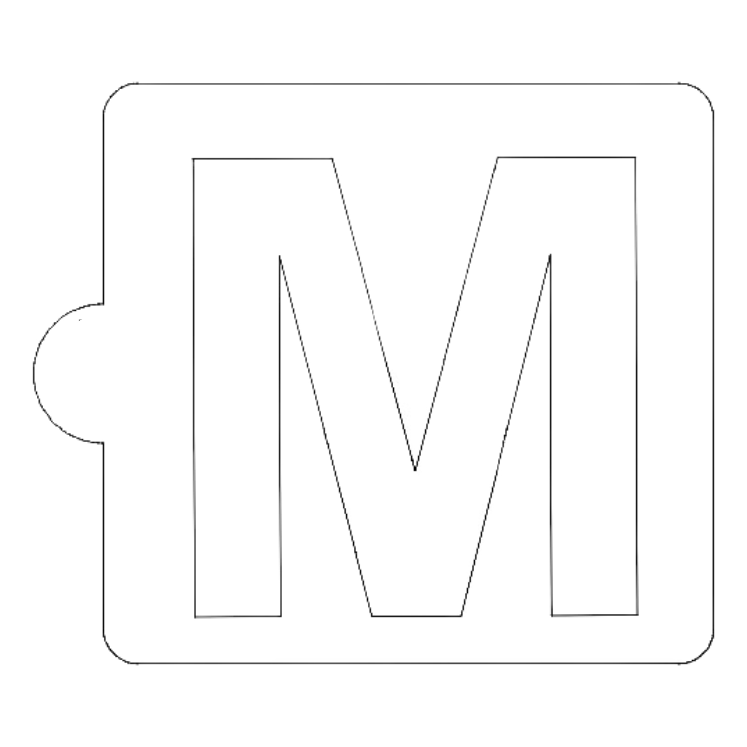 M Letter Alphabet Stencil for Cookies or Cakes USA Made LS107M - $3.99
