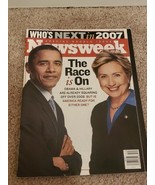 Newsweek Magazine January 1 2007 Barack Obama Hillary Clinton No Label - $657.79 MXN