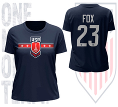 Emily Fox US Soccer Team FIFA World Cup Women&#39;s Navy T-Shirt - £23.94 GBP+