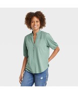 NEW Women&#39;s Socked 3/4 Sleeve Henley Shirt - Knox Rose™ M - £15.67 GBP