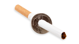Cigarette Thru Quarter - (Single-Sided by Eagle Coins) - Cig Through Quarter - £23.51 GBP