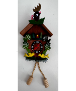 Vintage Wooden Cuckoo Clock Christmas Ornament Midwest Cannon Falls - $19.79