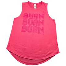 Burn Pink Tank Preppy Logo Stretch Classic Sleeveless Activewear Womens ... - $6.30