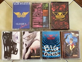 Lot (7) AEROSMITH Cassette Tapes:  Done with Mirrors, Permanent Vacation, Pump - £27.33 GBP