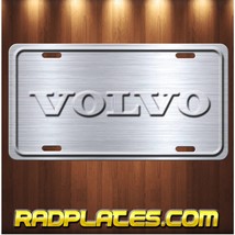 VOLVO Inspired art simulated brushed aluminum vanity license plate tag - £15.54 GBP