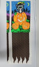Hallmark Cat Pumpkin Sew Scary Hallowen Windsock Project Fabric Pattern Vintage - £15.91 GBP