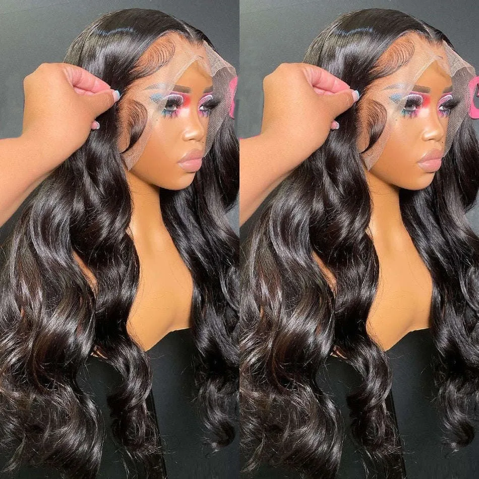 5x5 HD Lace Closure Wig Body Wave Lace Front Human Hair Wigs Cheap One Sa - £68.46 GBP+