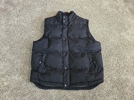 St Johns Bay Full Zip Puffer Vest Mens Sz Large Black Outdoor Hiking Trails - $29.70