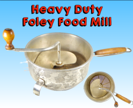 Vintage Foley Food Mill No 101 Ricer Strainer 7” 2 Quart Maple Handle &amp; Knob - £25.17 GBP
