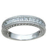 Solid 925 Sterling Silver Womens 3mm CZ Wedding Band Ring Size 5-9 - $749.96 MXN