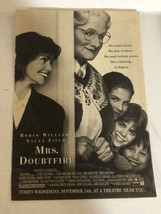 Mrs Doubtfire Vintage Tv Guide Print Ad Robin Williams Sally Field TPA24 - $5.93