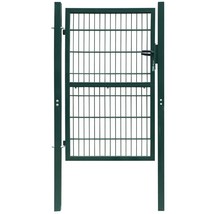 vidaXL Green Powder Coated Steel Fence Gate 2x Doorways Powder Finished - €288,28 EUR