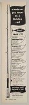 1959?? Print Ad Harnell Fresh Water Spinning Fishing Rods George Hine Venice,CA - £10.59 GBP