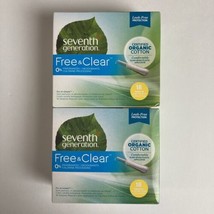 2 Pack - Seventh Generation Free &amp; Clear Organic Tampons Regular, 18 ct ... - £22.32 GBP