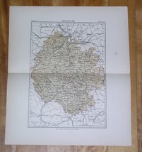 1885 Original Antique Map Of County Of Hereford / Ross Ledbury England - £15.10 GBP