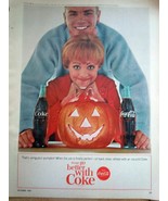 Coke Couple With Halloween Pumpkin Print Magazine Advertisement 1964 - $13.70 CAD