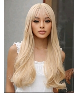 Blonde weavy wig, blonde curly wig, blonde wig with waves, blonde wig wi... - £27.63 GBP