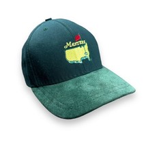 Vtg Masters Leather Strapback Golf Hat American Needle USA Green Suede Bill - £34.43 GBP