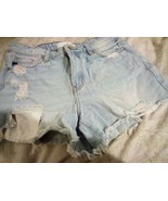 KanCan Shorts Womens Medium Cutoff Distressed Light Wash Blue Jean - $111.95 MXN