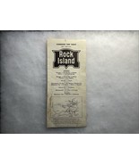 1955 Rock Island Railway Railroad Time Table Brochure Condensed - $19.78