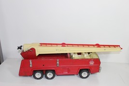 Vintage TONKA 25&quot; Aerial Ladder Fire Truck 1970&#39;s Die Cast Red Metal and Plastic - £54.71 GBP