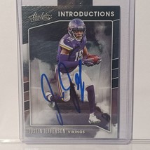 2020 Panini Absolute Justin Jefferson Vikings Autographed signed Card COA NFL - £66.53 GBP