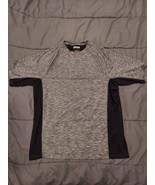 Duluth Trading Co Crew Neck Shirt Men&#39;s Large Grey Black Breathable Stretch - £10.38 GBP