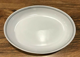 Vtg US AIRWAYS First Class Oval Dish 6 7/8&quot; x 5 3/8&quot; Plate Black &amp; White... - $12.72