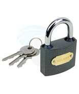 50mm Heavy Duty Cast Iron Padlock Outdoor Safety Security Lock 3 Keys - £8.32 GBP
