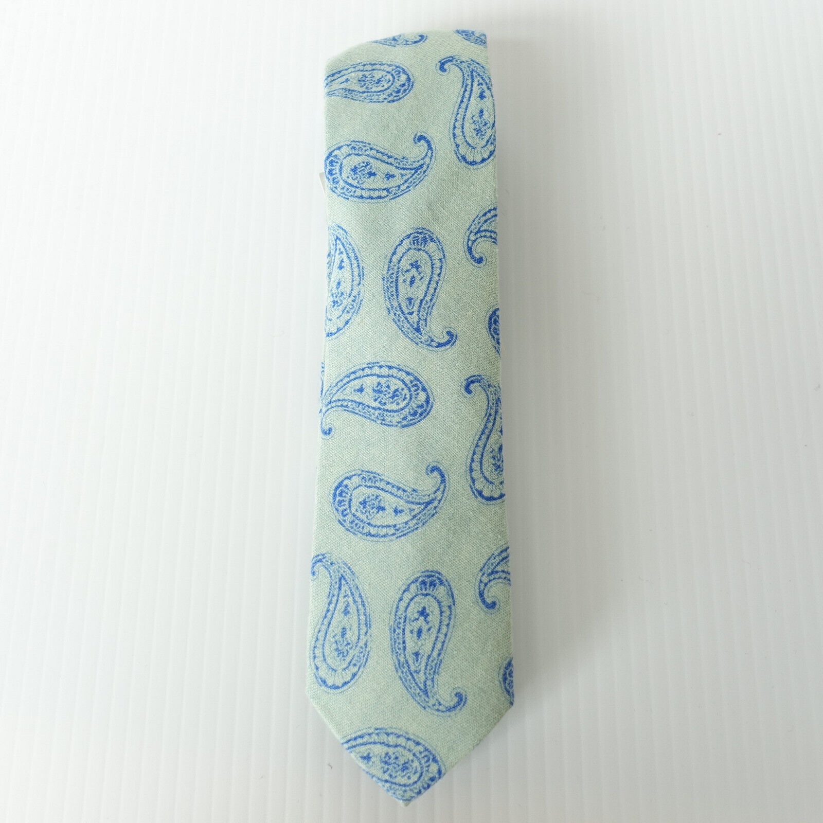 Primary image for ORIGINAL PENGUIN Green Blue Bolina Paisley Cotton Woven Slim Tie