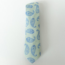 Original Penguin Green Blue Bolina Paisley Cotton Woven Slim Tie - £15.97 GBP