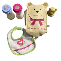 American Girl Bitty Baby Baby Doll Accessories Set With Bear Bag Bib Bot... - $268.41 MXN