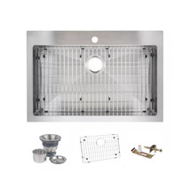 Miseno 33 in. Top-Mount &amp; Undermount Single Basin Stainless Steel Kitche... - $414.69