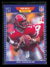 Vintage 1989 Nfl Pro Set Football Trading Card #12 Chris Miller Atlanta Falcons - £3.93 GBP