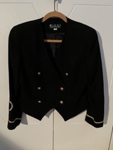 Bicci Florine Wachter Black Cropped Military Marching Band Jacket (M) - £48.22 GBP