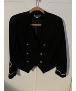 Bicci Florine Wachter Black Cropped Military Marching Band Jacket (M) - $60.78