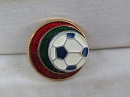 Vintage Soviet Sports Pin - Soccer Stacked Pin - Stamped pin  - $15.00