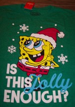 Nickelodeon Spongebob Squarepants In Santa Hat Christmas T-Shirt Large New - £15.82 GBP