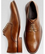8Men&#39;s Brown Color Rounded Derby Toe Vintage Leather Laceup Handcrafted ... - $205.14 CAD+