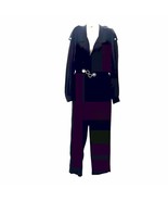 Vintage 1970s 1980s Caron Chicago Black Disco Jumpsuit Rhinestone Accent... - $46.16 CAD