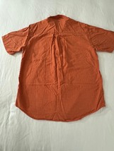 Consensus Sportswear Men's Orange Cotton Check Short Sleeve Shirt Size Large image 2