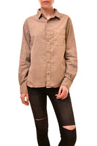 One Teaspoon Womens Shirt Long Sleeve Cozy Ochre Size S - £36.42 GBP