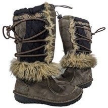 Sorel Sedna Womens Size 7 Brown Boots Shearling Lined Thinsulate 13&quot; Tall - £58.75 GBP