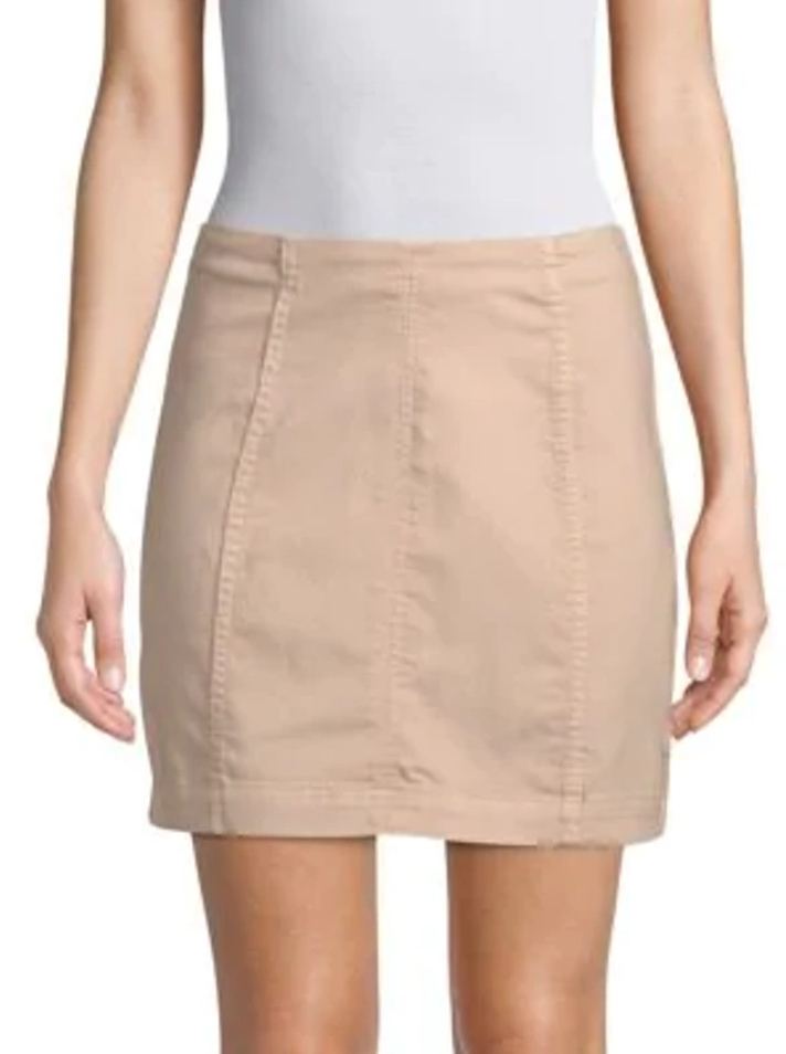 Primary image for FREE PEOPLE Womens Skirt Modern Femme Mini Stone Beige Size US 4 OB831804