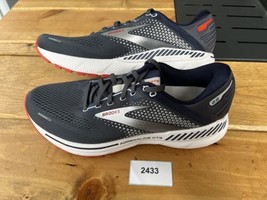 Mens Brooks Adrenaline GTS 22 Running Shoe, Dark Gray/ Red, Size 10D, Worn - £46.70 GBP
