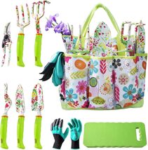 NAYE 9-Piece Floral Garden Tool Set with Tote - $27.95