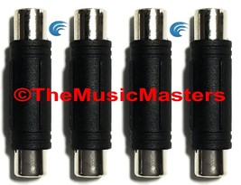 4X RCA Cable Splice Couplers Connectors Double Female Audio Jack Adapter VWLTW - £5.89 GBP