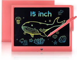 LCD Writing Tablet Doodle Board 15 inch Colorful Drawing Tablet Writing Pad Elec - £29.98 GBP