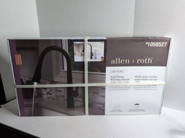 ALLEN+ROTH Bryton Matte Black  Pull-down Handle Kitchen Faucet With LED ... - £54.83 GBP