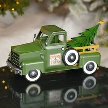 Metal Holiday Truck with a Removable Christmas Tree (Green) - £63.85 GBP